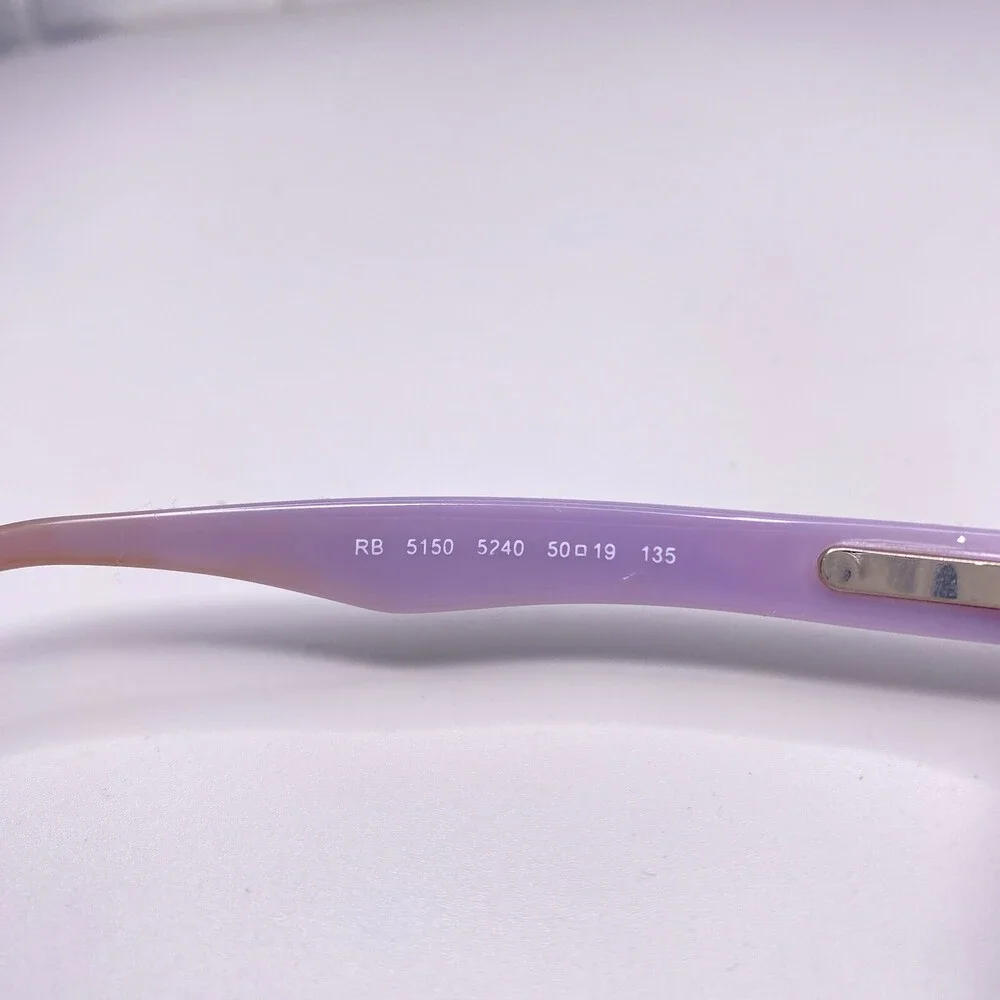 Ray-Ban RB5150 5240 Eyeglasses Frames Purple Tortoise Rectangle 50-19-135 637